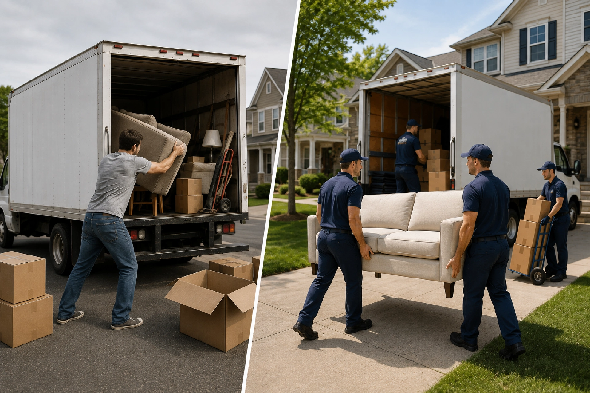 DIY move vs professional movers comparison in Boston